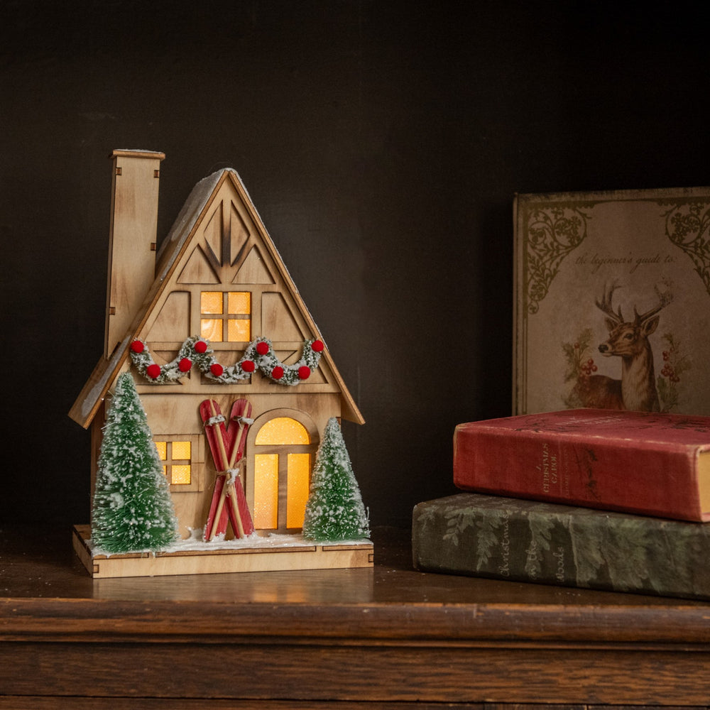 Lighted Holiday Ski House