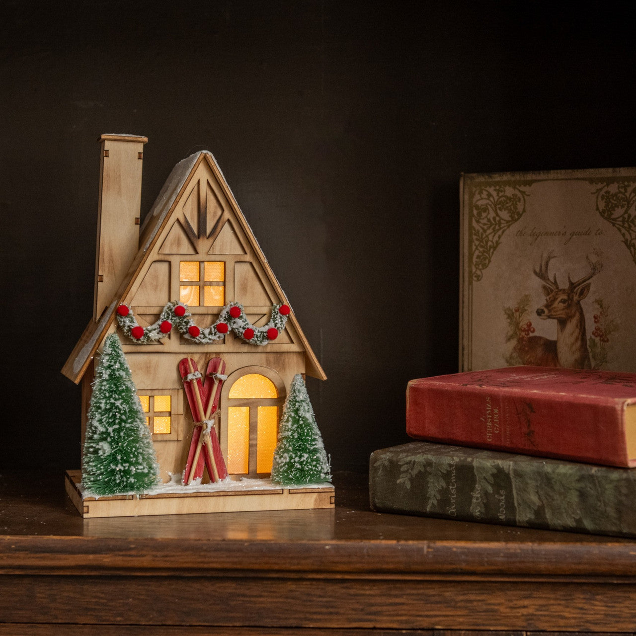 Lighted Holiday Ski House