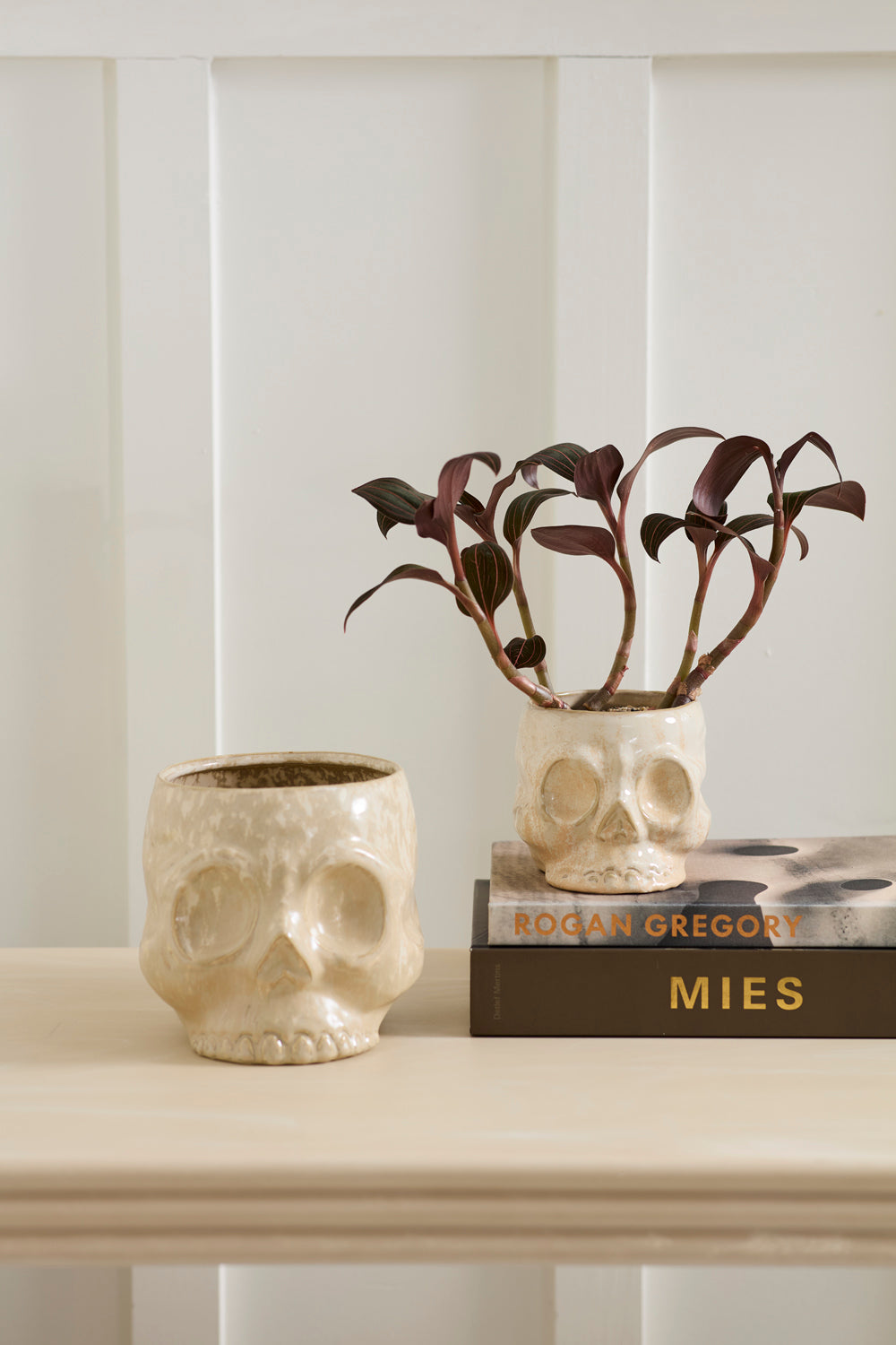 Glazed Skull Pot - 2 Sizes