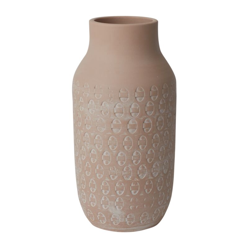Patterned Terracotta Vase