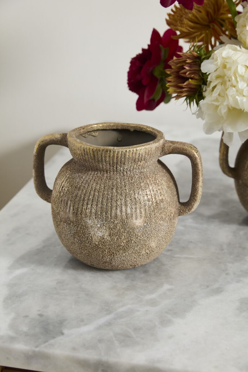 Gold Metallic Hued Pot - 2 Sizes