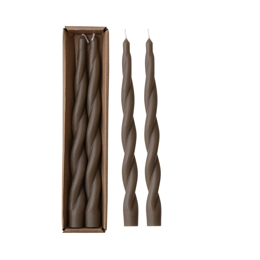 Smooth Interlaced Candlesticks - Set of 2