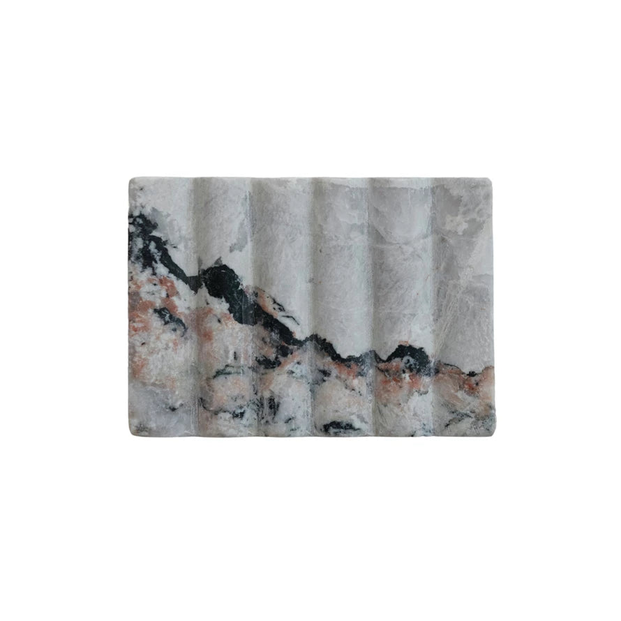 Carved Natural Marble Soap Dish