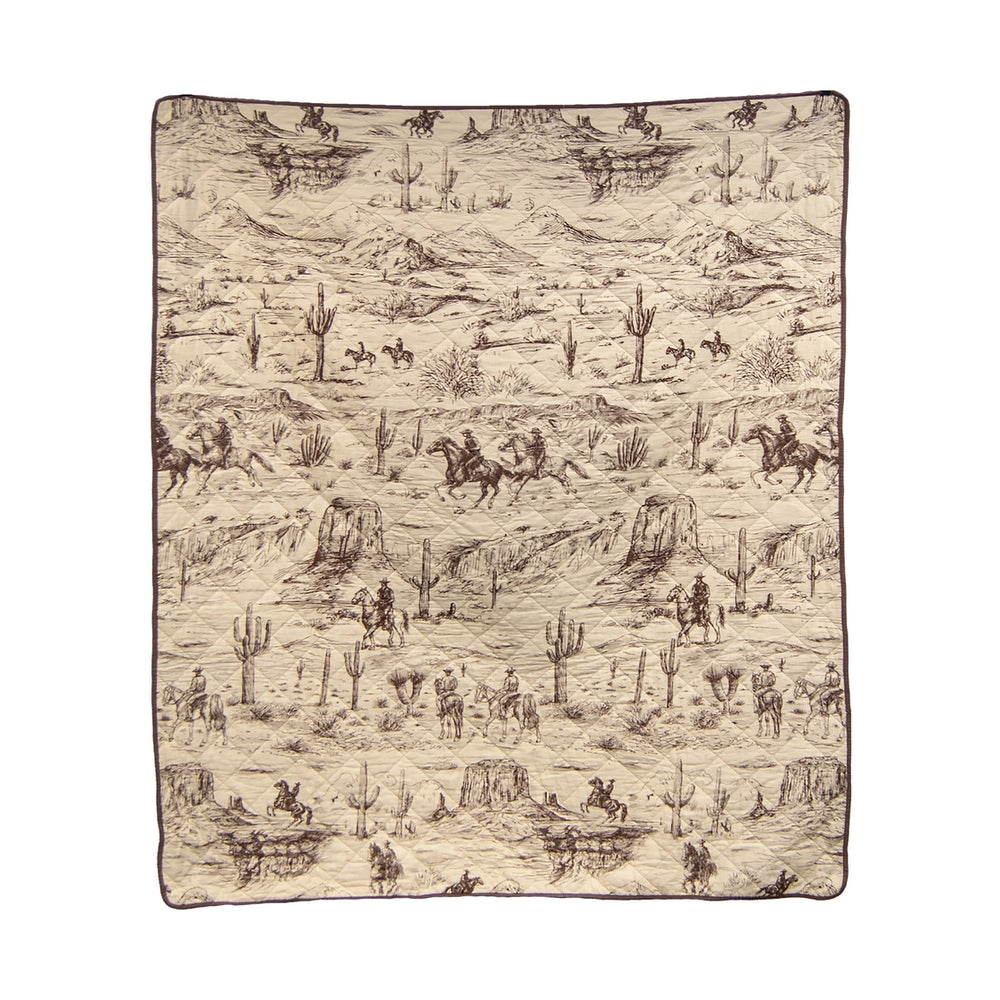 Southwestern Cowboy Throw Blanket