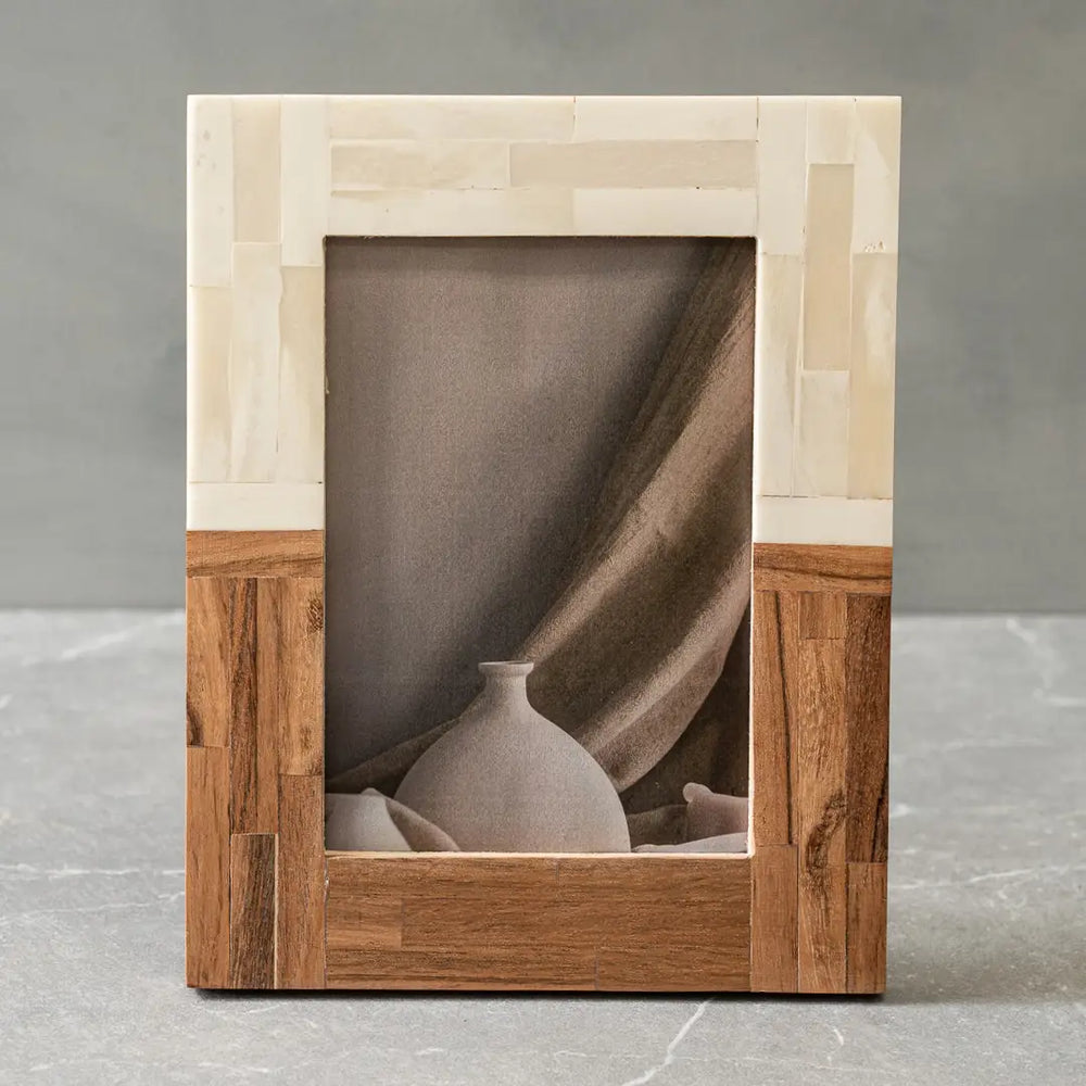 Split Wood & Bone Photo Frame - 3 Sizes