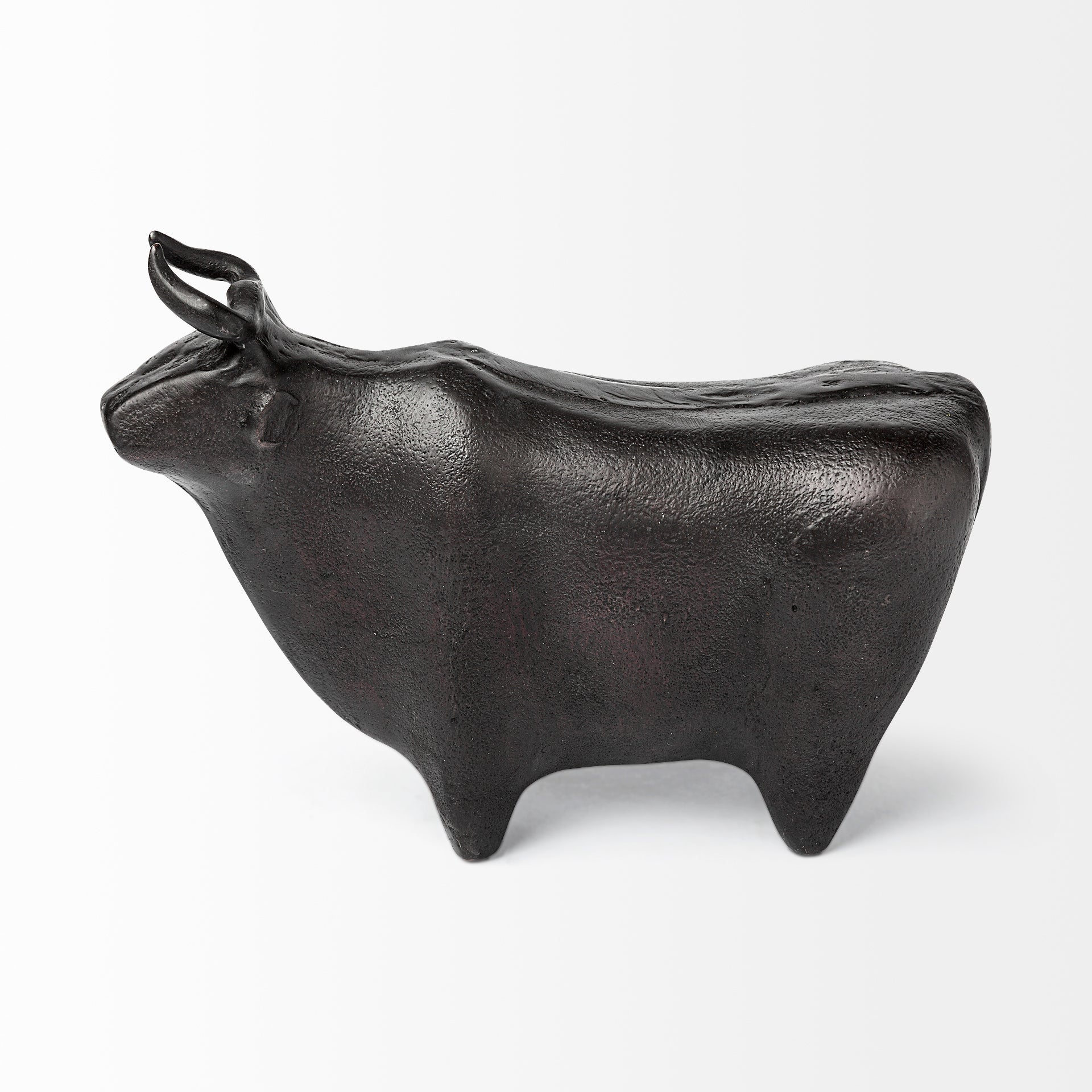 Cast Aluminum Standing Bull - 2 Colors
