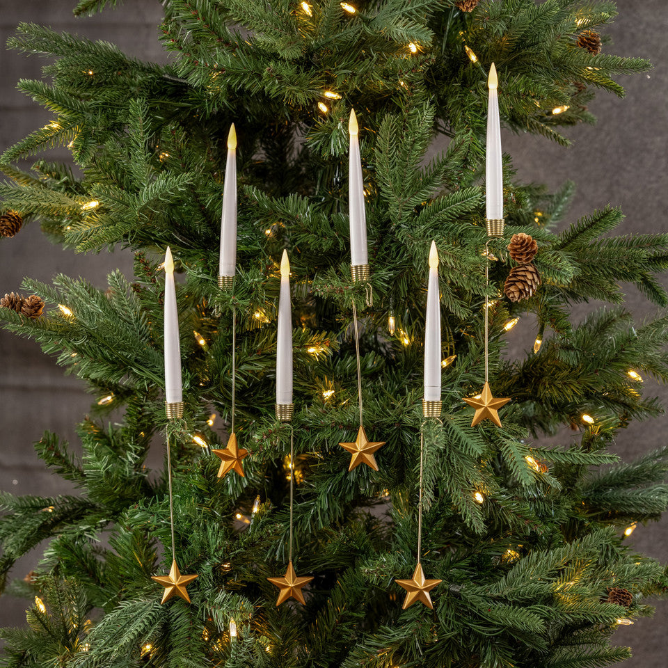 LED Candles w/Star Hanging Ornament