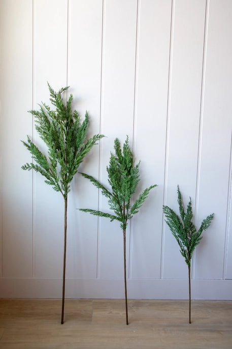 Faux Cypress Pine Stems - 3 Sizes