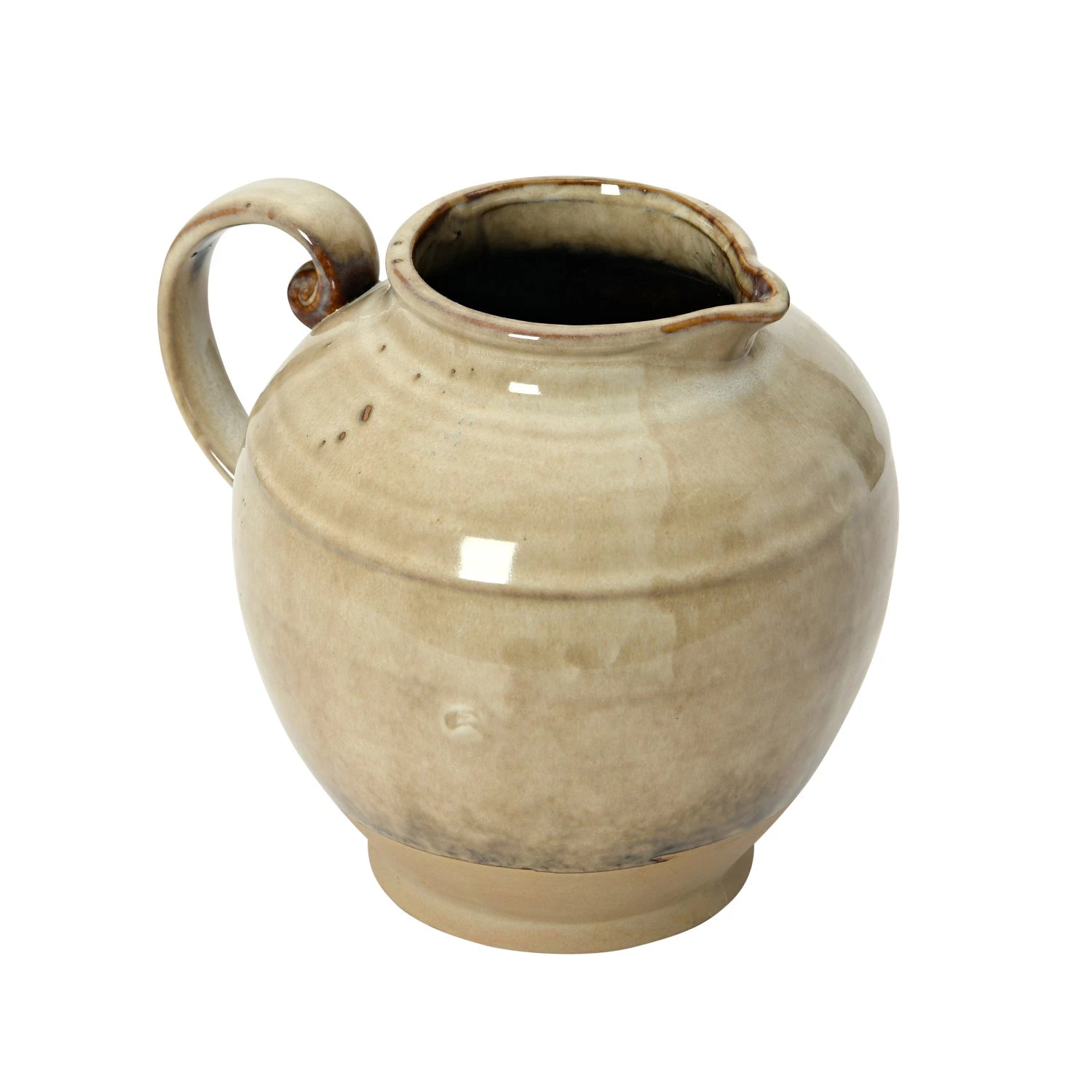 Neutral Toned Stoneware Pitcher