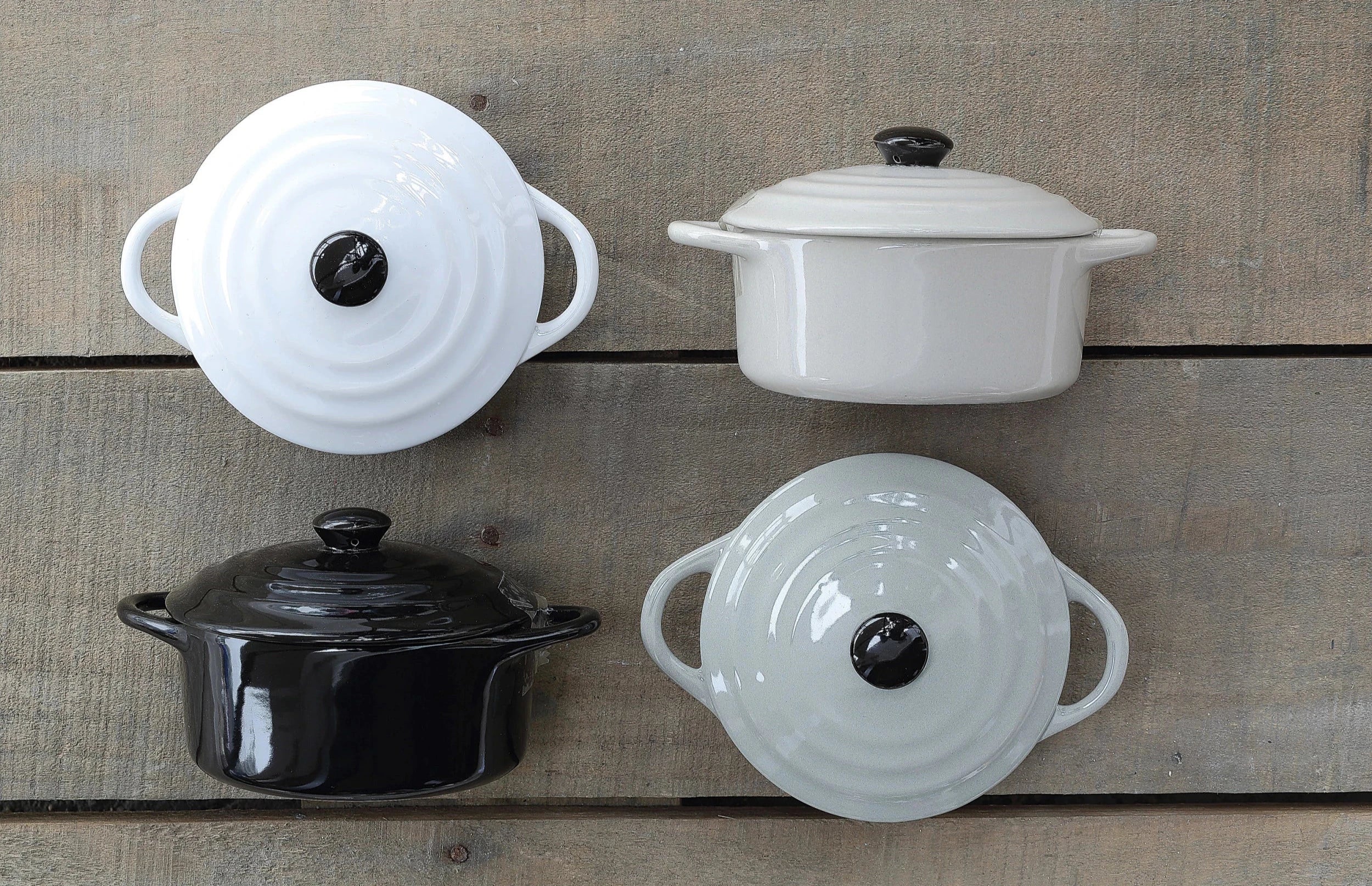 Stoneware Mini Baker with Lid - Multiple Colors