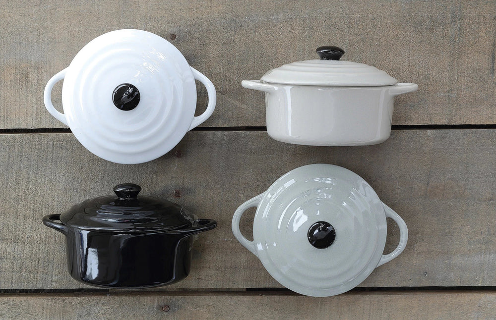 Stoneware Mini Baker with Lid - Multiple Colors