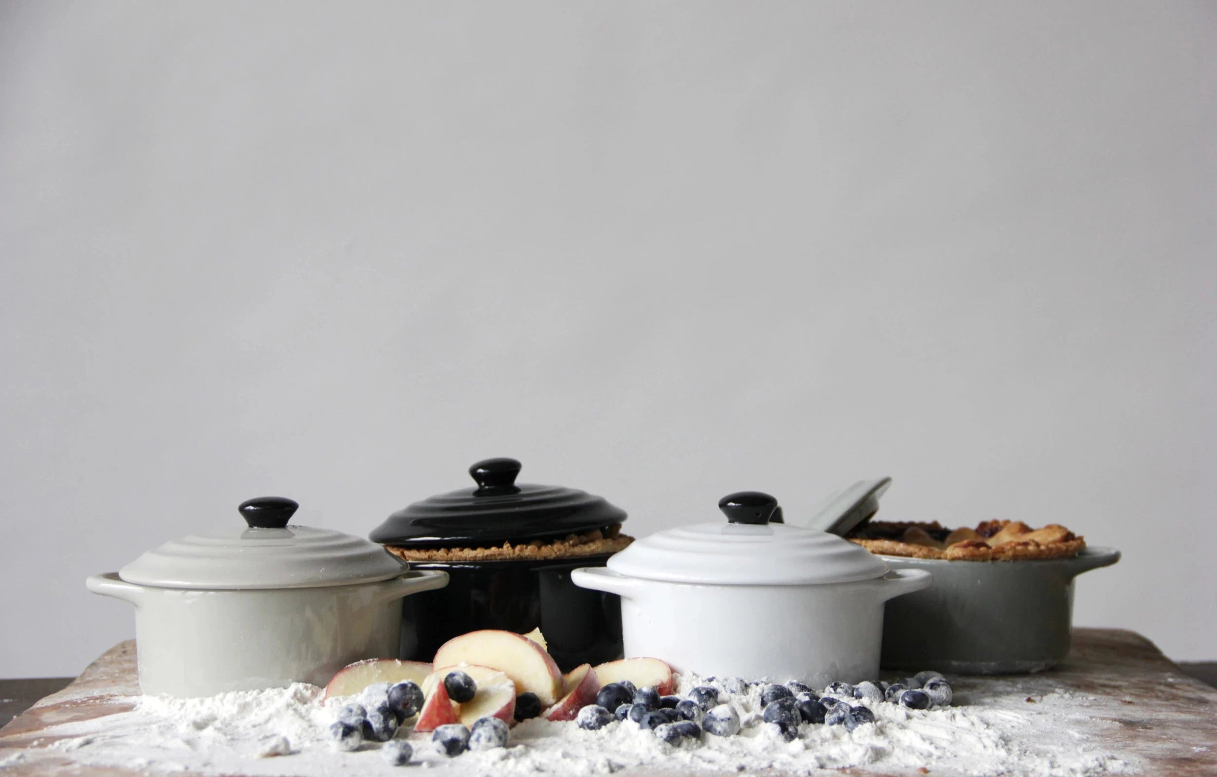 Stoneware Mini Baker with Lid - Multiple Colors