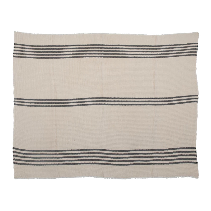 Cotton Double Cloth Stitched Throw Blanket