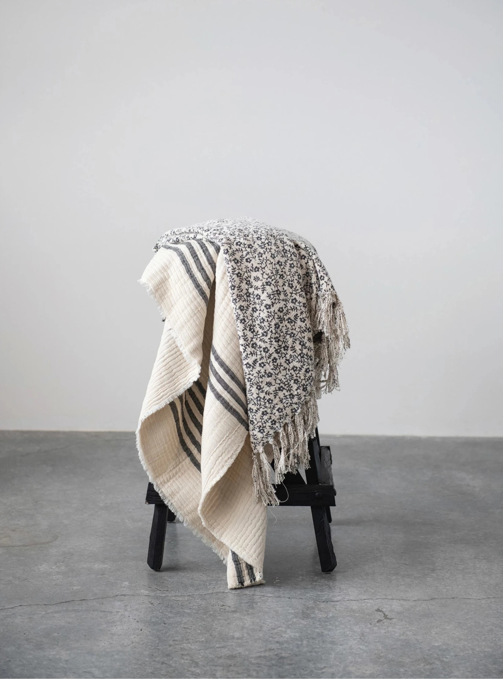 Cotton Double Cloth Stitched Throw Blanket