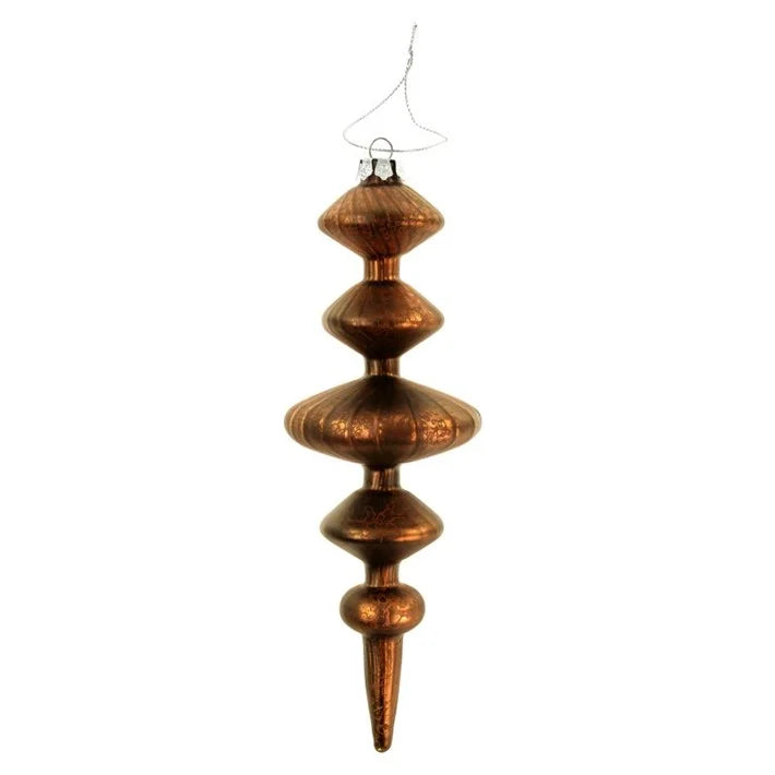 Spindle Glass Ornament - 3 Colors & Styles