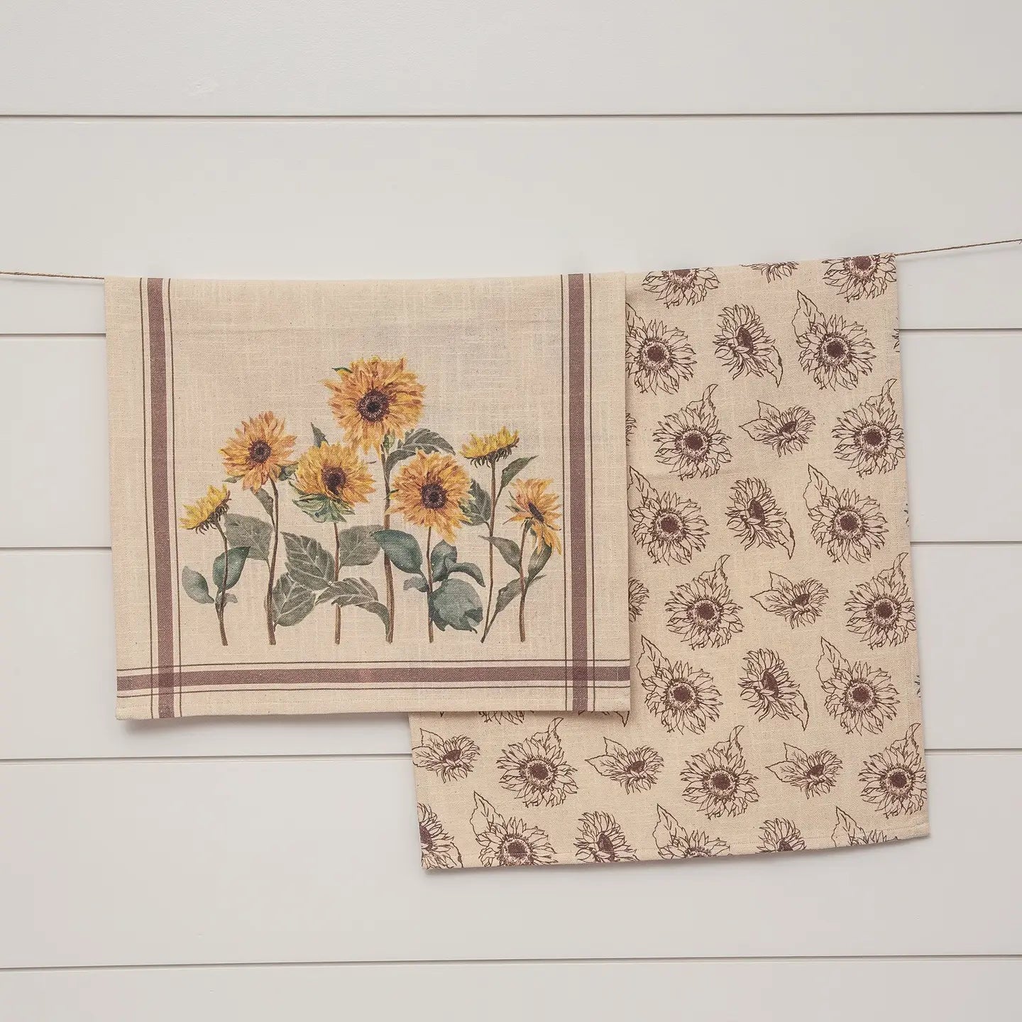 Sunflower Field Tea Towels