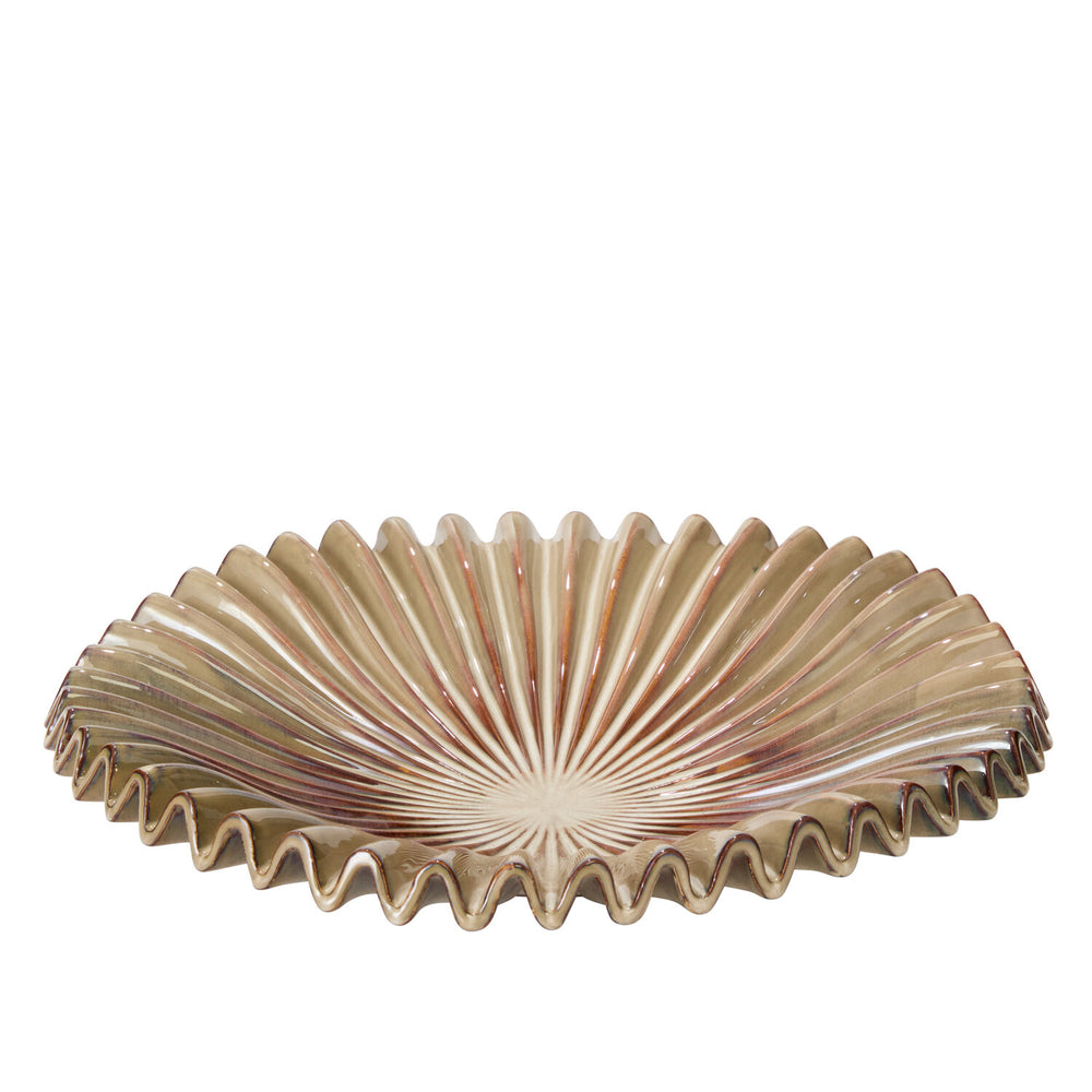Pleated Ceramic Decorative Bowl