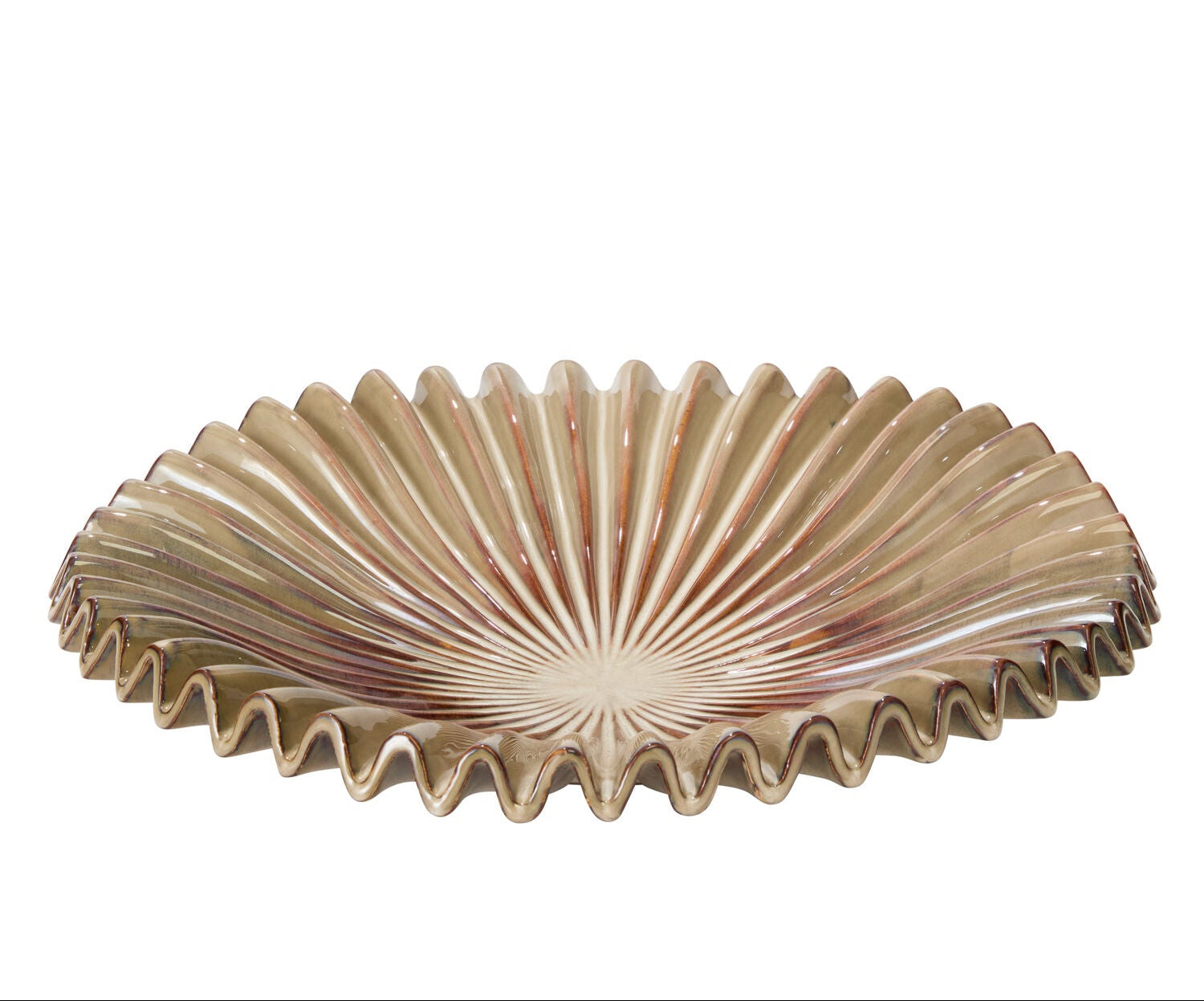 Pleated Ceramic Decorative Bowl