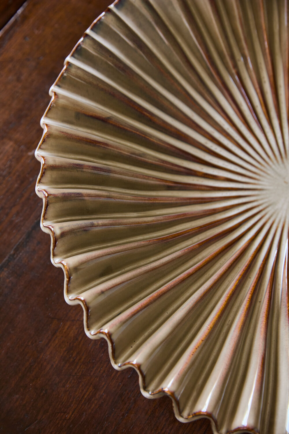 Pleated Ceramic Decorative Bowl
