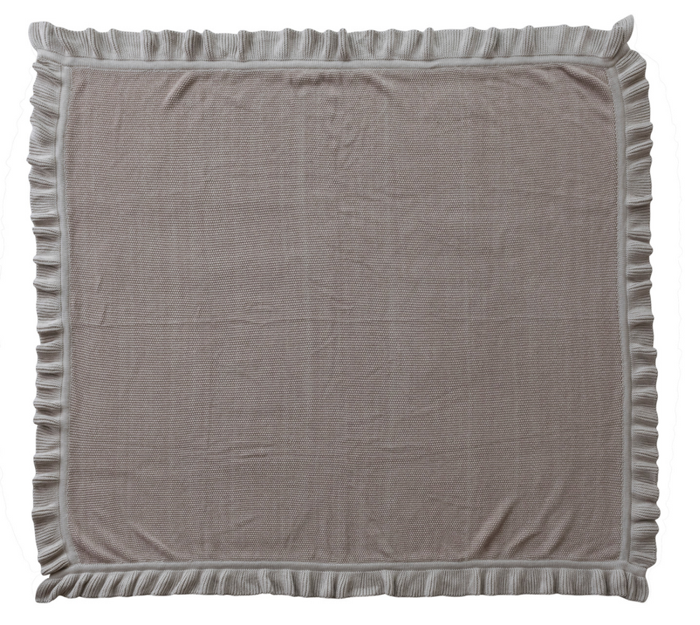 Ruffle Edge Cotton Throw