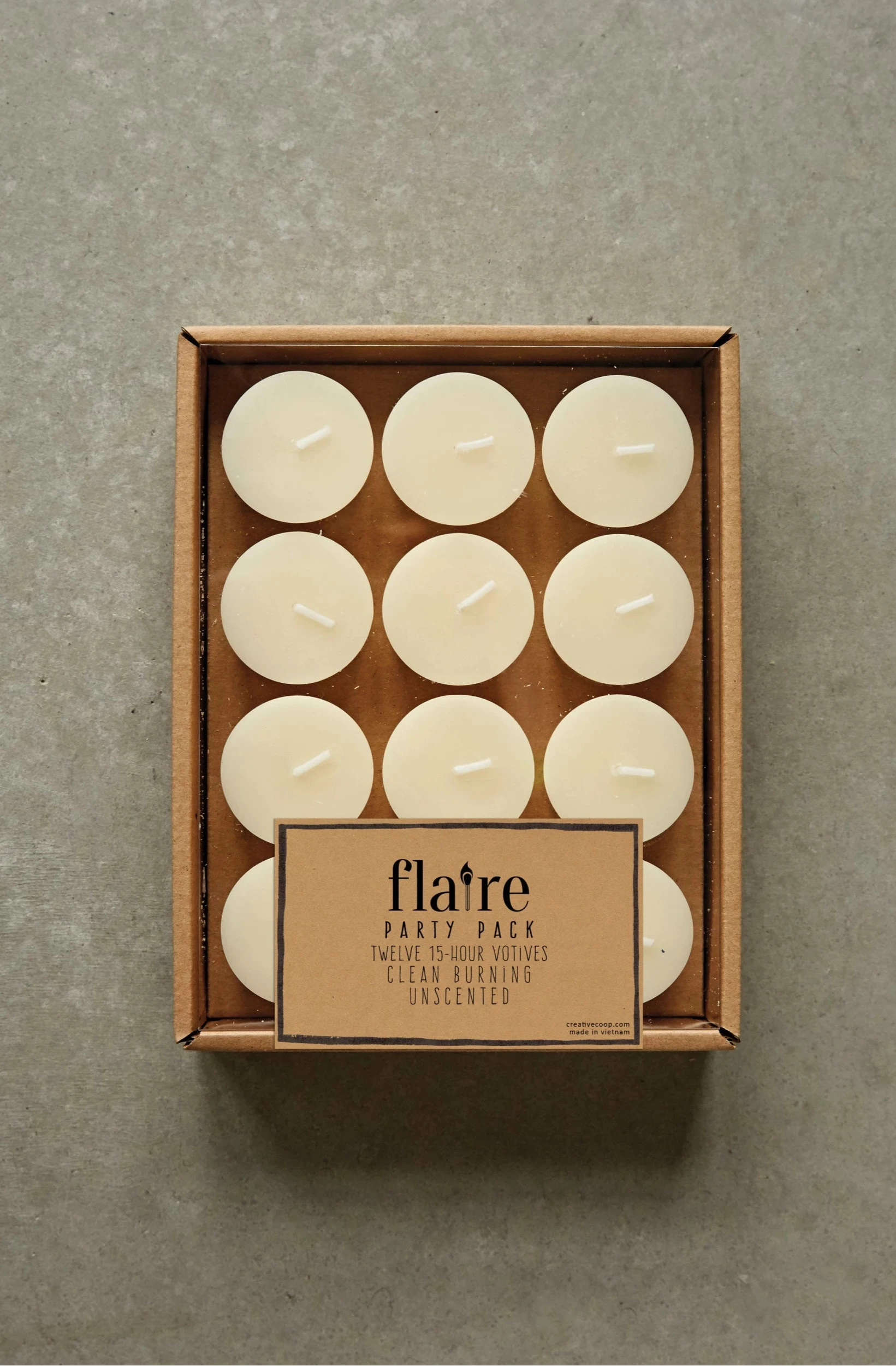 Unscented Tealight Candles - Set of 12
