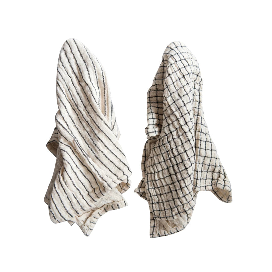 Lined Cotton Tea Towel - 2 Styles