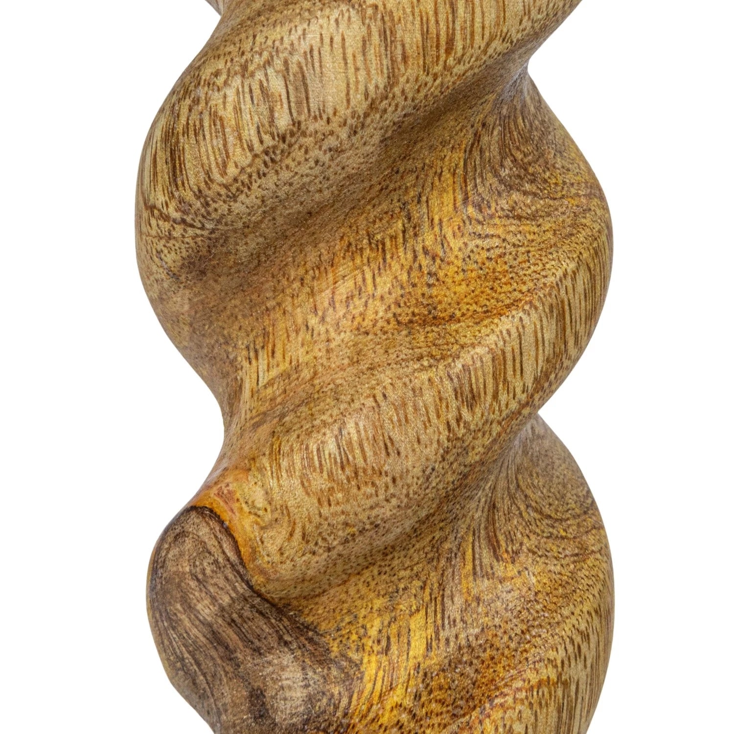 Twisted Wooden Taper Candle Holders - 2 Sizes