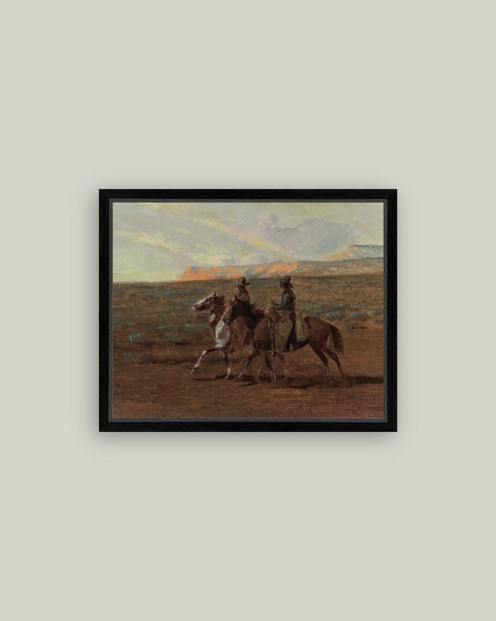 Two Cowboys Framed Art - 3 Sizes