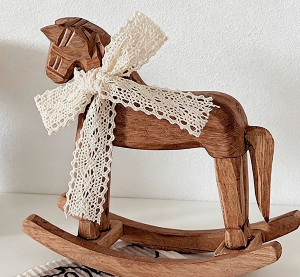 Vintage Rocking Horse with Bow