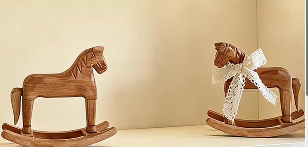 Vintage Rocking Horse with Bow