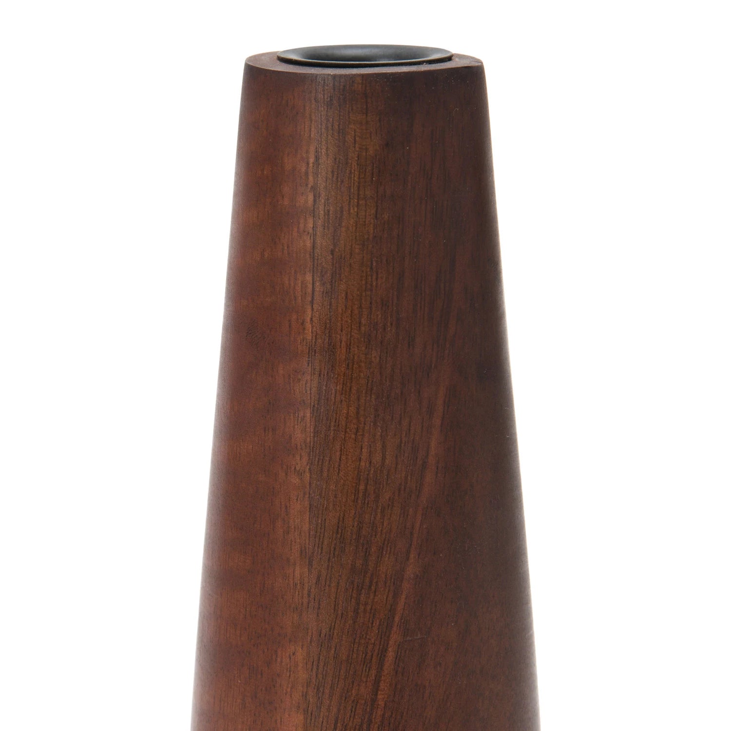 Walnut Finished Wooden Taper Candle Holder