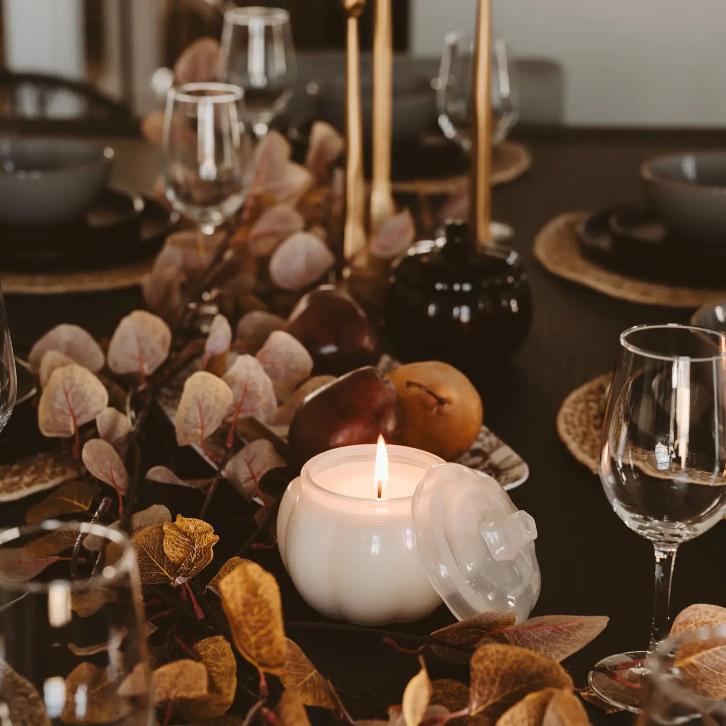 Pumpkin Glass Soy Candle - 2 Scents