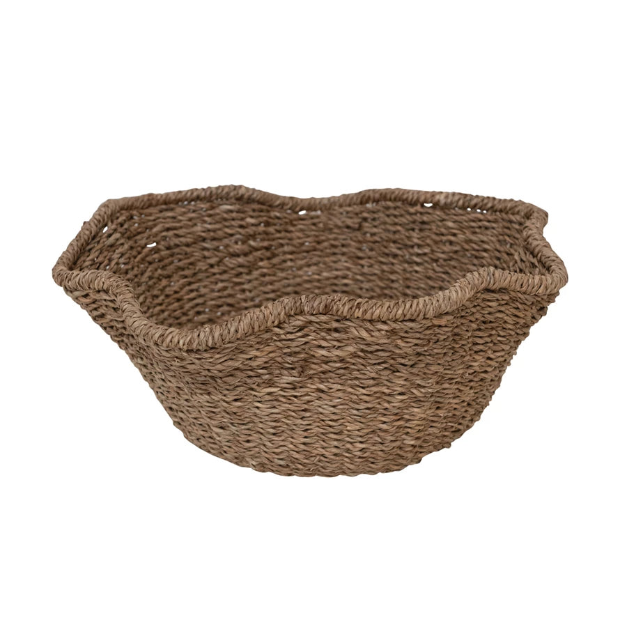 Wavy Edged Seagrass Basket