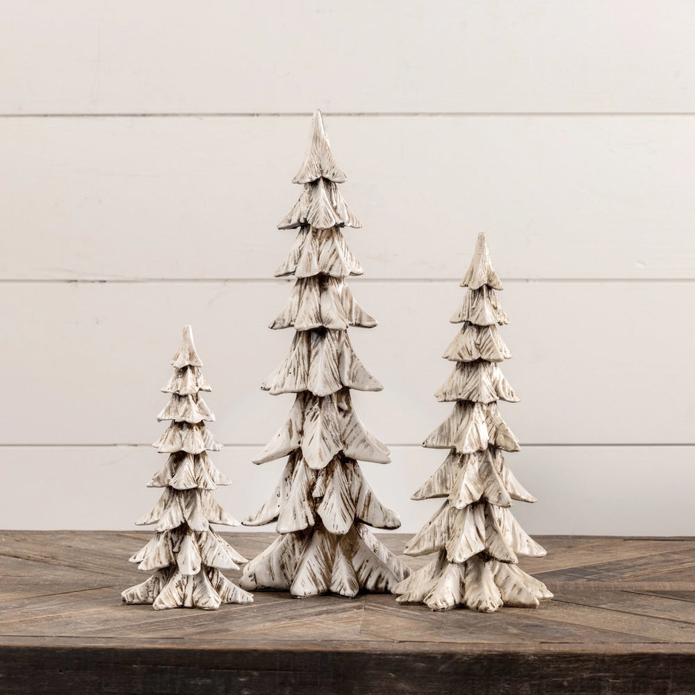 Weathered Resin Pine Tree - 3 Sizes