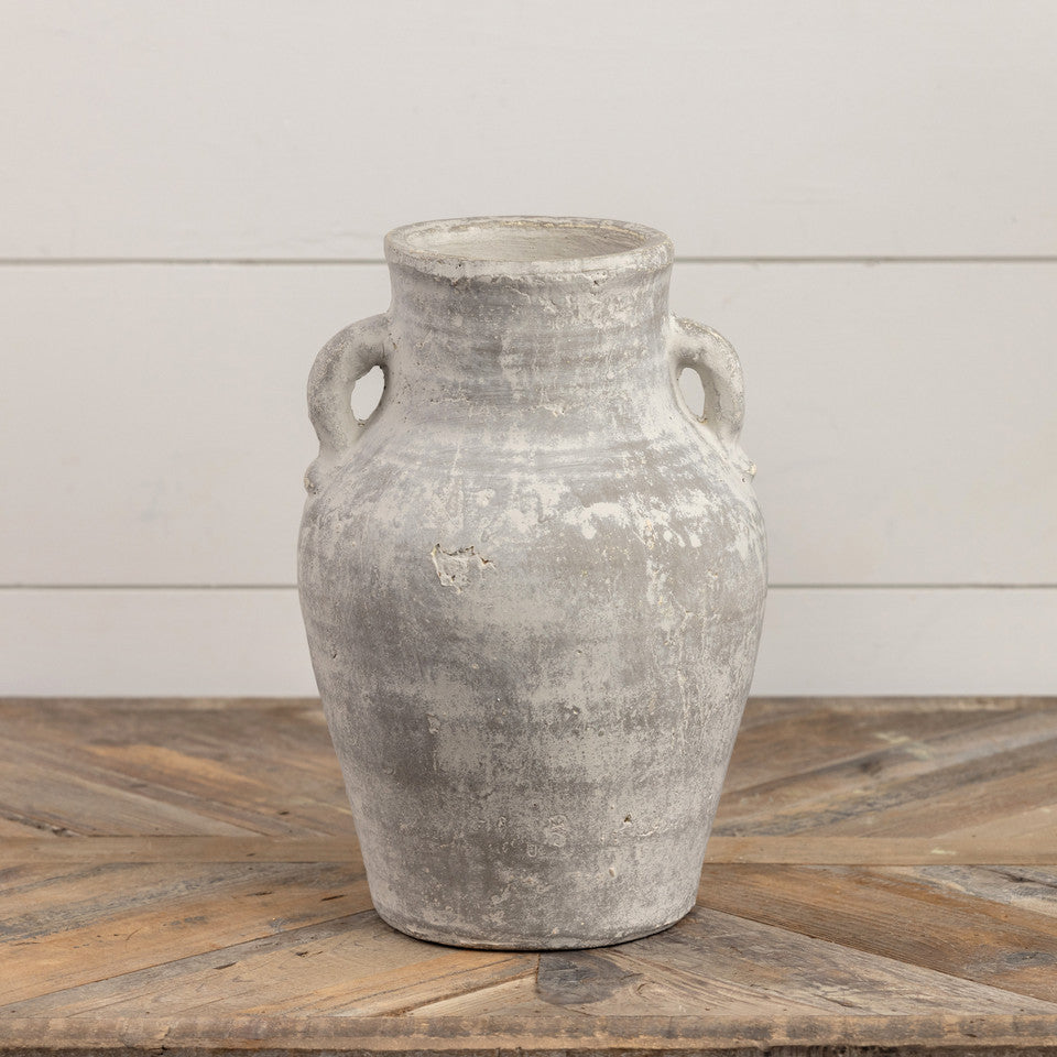 Ashen Gray Terracotta Vase