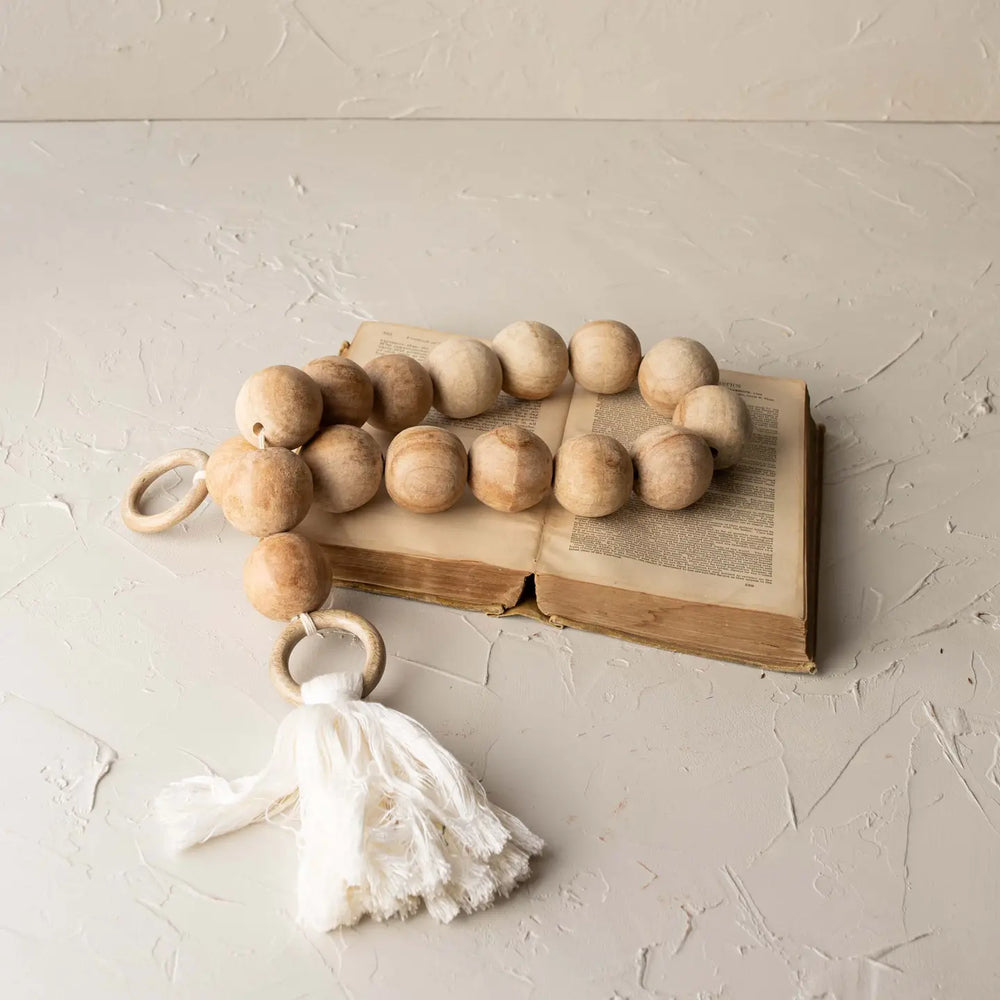 Oversized Wooden Bead Garland