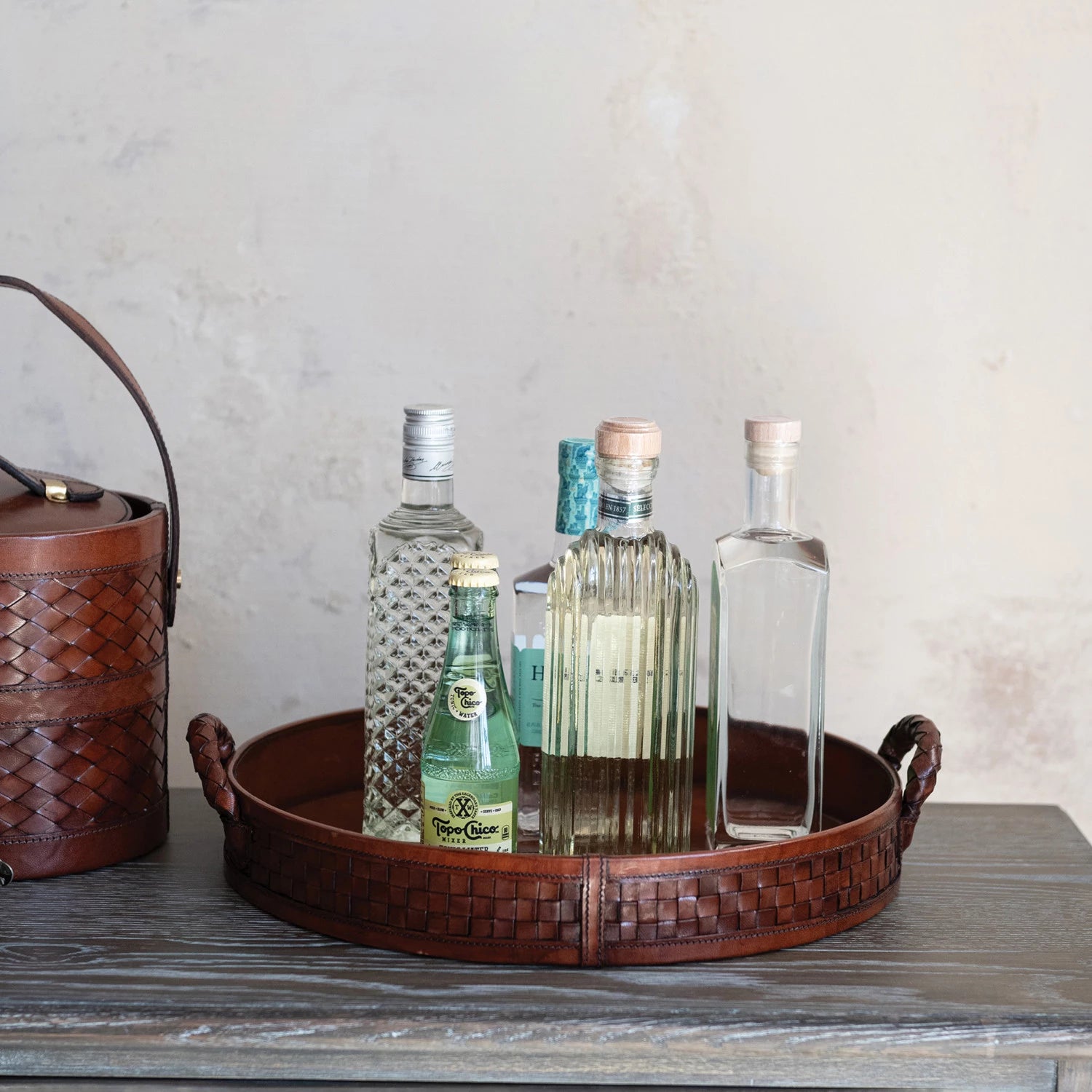 Woven Leather Tray