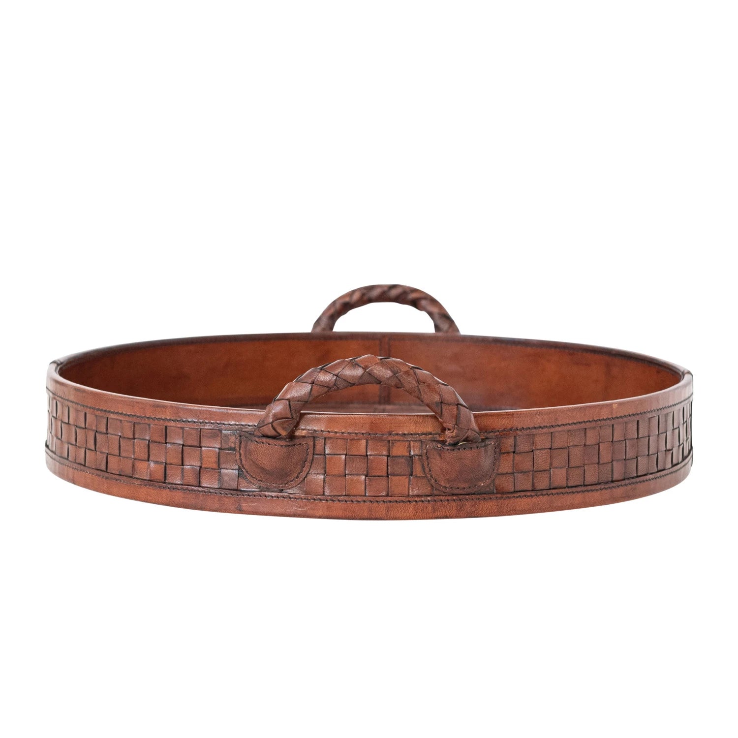 Woven Leather Tray