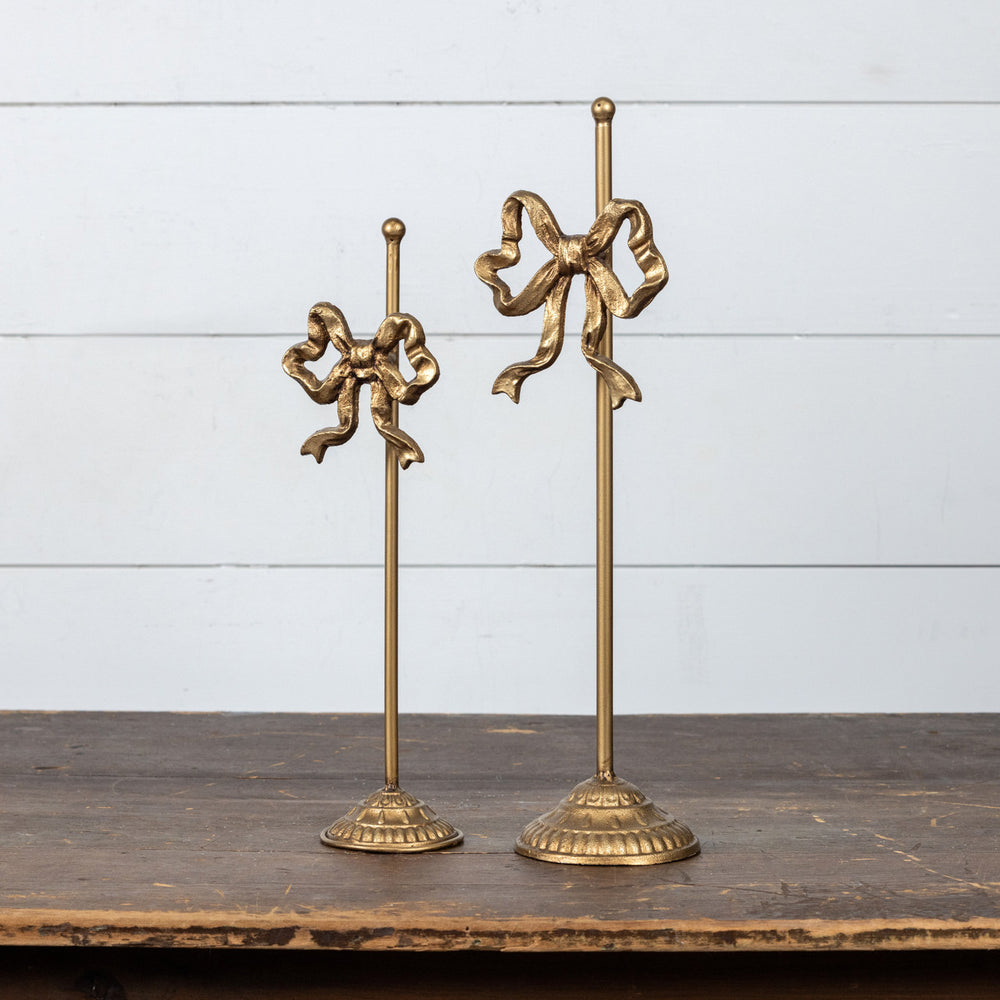 Gold Bow Wreath Stand - 2 Sizes