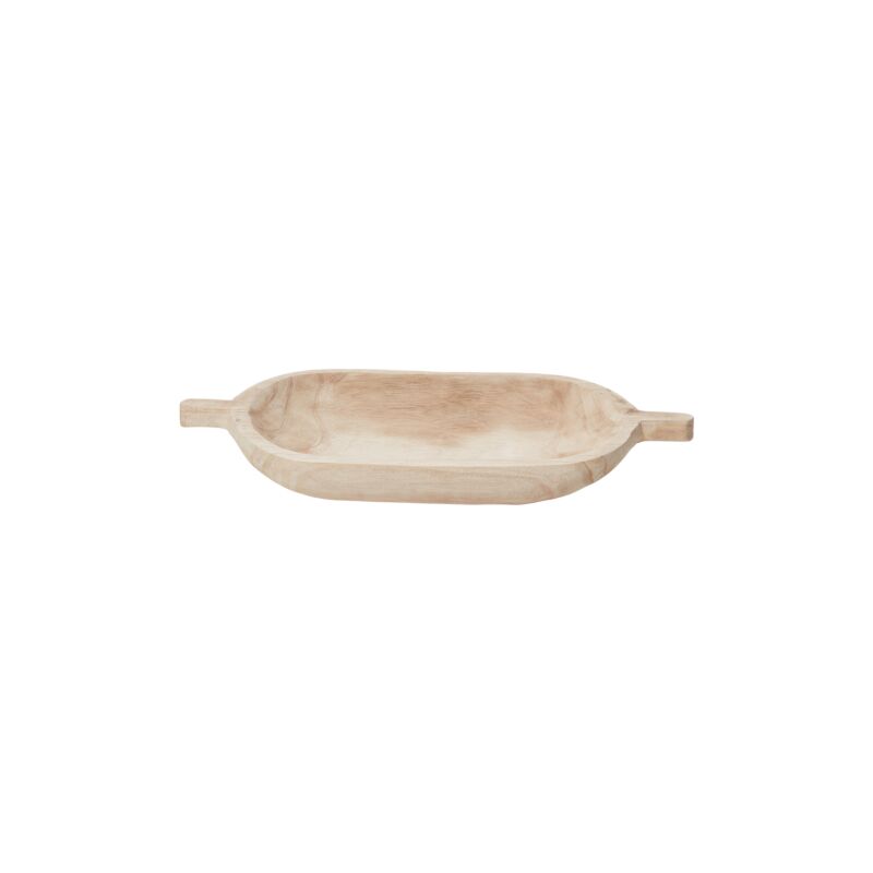 Oval Wooden Tray with Handles - 2 Sizes
